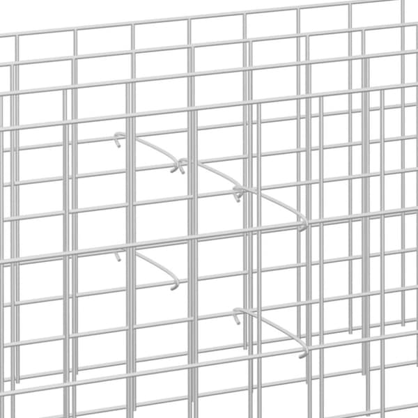 vidaXL gabionkroge 50 stk. galvaniseret stål 50 cm