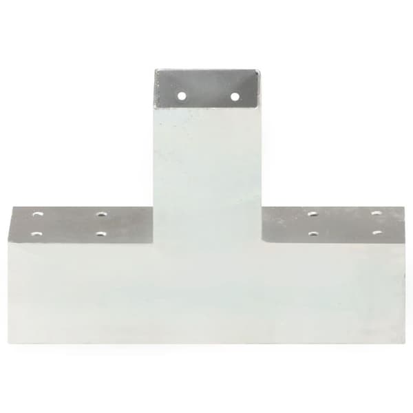 vidaXL Tolppaliittimet 4 kpl X-muoto galvanoitu metalli 71x71 mm