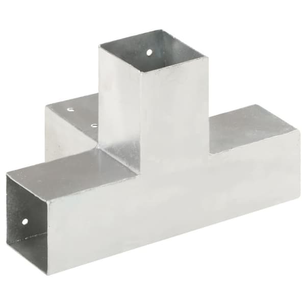 vidaXL Tolppaliittimet 4 kpl X-muoto galvanoitu metalli 71x71 mm