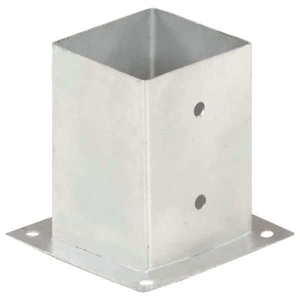 vidaXL stolpefod 4 stk. 101 mm galvaniseret metal