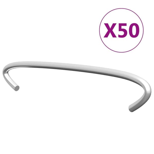 vidaXL Kivikorien koukut 50 kpl galvanoitu teräs 10 cm
