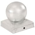 Miniatyrbilde 3 av 9: vidaXL Stolpehatter 6 stk ballformet galvanisert metall 91x91 mm