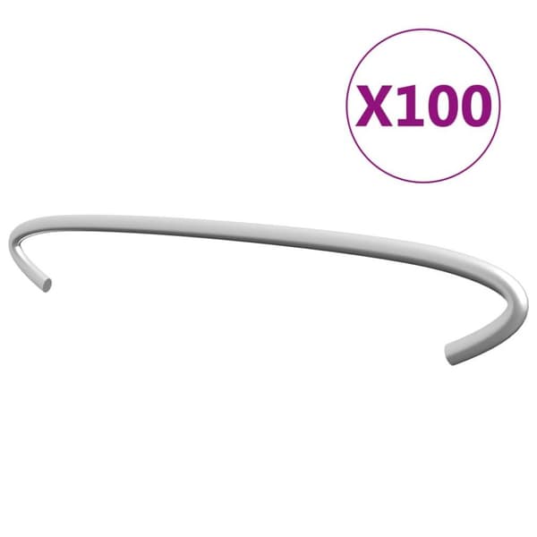 vidaXL gabionkroge 100 stk. galvaniseret stål 20 cm