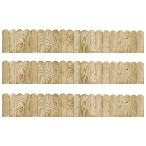 vidaXL Rabattkant 3 st 120 cm impregnerad furu