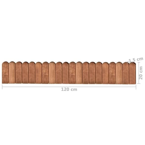 vidaXL Rabattkant 3 st 120 cm impregnerad furu