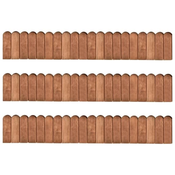 vidaXL Rabattkant 3 st 120 cm impregnerad furu