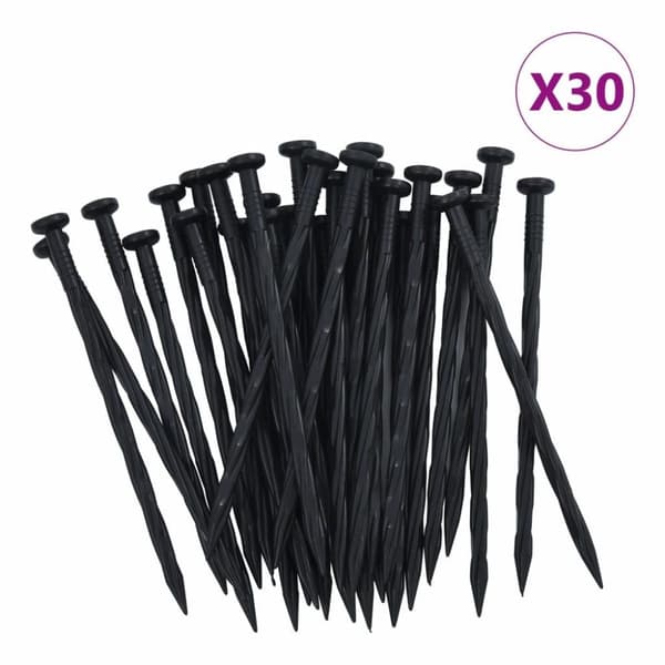 vidaXL Joustava nurmikonreunus 30 tappia 10 m 5 cm