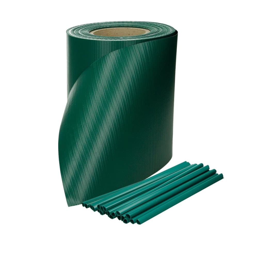 35m Grøn skodder i PVC FILM DOBBELT FENCE FENCE STAB MATT BLINDS STRIP