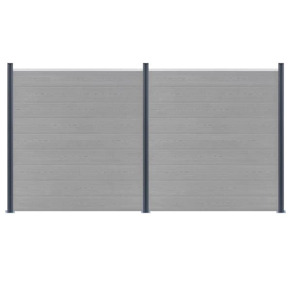 vidaXL Gjerdestolper 3 stk mørkegrå 185 cm aluminium