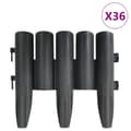Miniatyrbilde 1 av 9: vidaXL Plenkanter 36 stk antrasitt 10 m PP