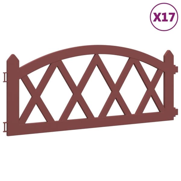 vidaXL Plenkanter 17 stk rød 10 m PP