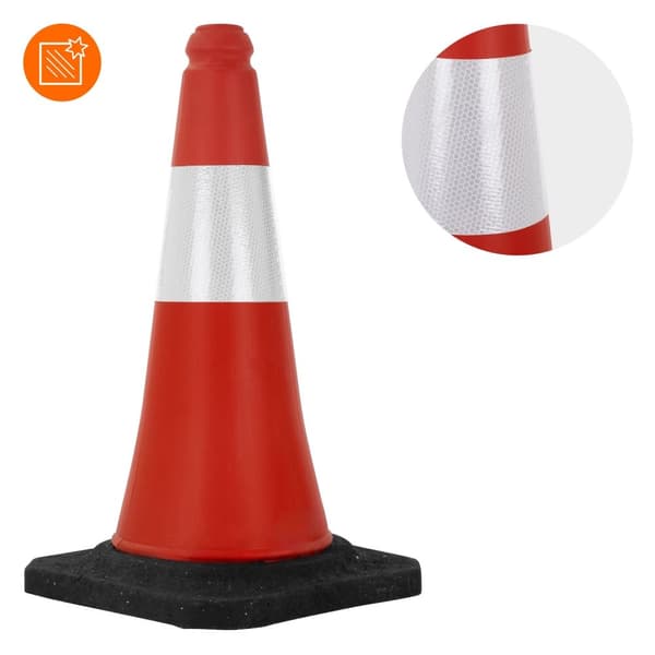 5 liikennekartion sarja liikennekartion pyloni heijastava painotettu 51cm punainen/valkoinen raskaalla alustalla.