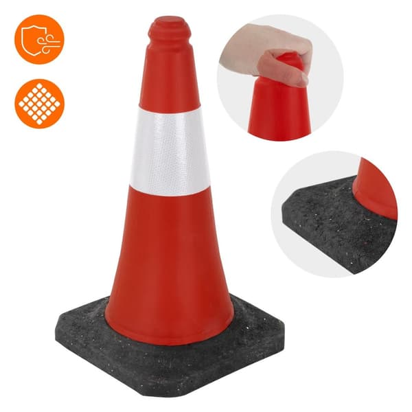 5 liikennekartion sarja liikennekartion pyloni heijastava painotettu 51cm punainen/valkoinen raskaalla alustalla.