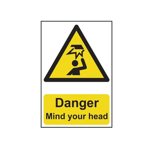 Scan Danger Mind Your Head - Pvc Sign 200 X 300mm