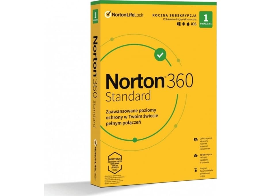 NORTONLIFELOCK 360 standard 10GB PL 1 user 1 device 12mo generic ret1 mm