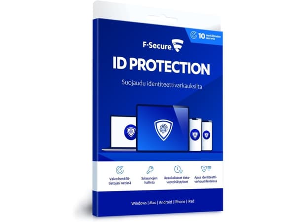 F-SECURE ID Protection - Abonnementslisens (1 år) - 10 innretninger - Nedlasting - ESD - Win, Mac, Android, iOS