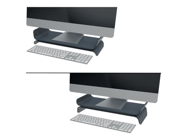 Leitz Ergo Adjustable Monitor Stand, Vapaasti seisova, 68,6 cm (27"), Korkeudensäätö, Harmaa Harmaa