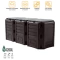 Miniatyrbillede 3 af 8: Prosperplast Kompostkasse 1200l Module Collection 198x71.9x82.6 Cm Søvfarvet