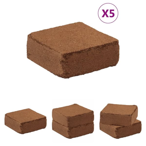 The Living Store Block i kokosfiber 5 st 5 kg vardera 25 kg totalt -  Jord och sand
