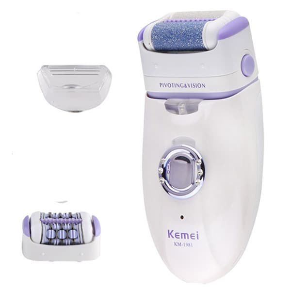 Kemei KM-1981 Effektfull 3 i 1 Epilator Rakapparat Fotvård
