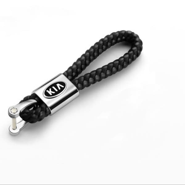 Kia punottu nahkainen avaimenperä