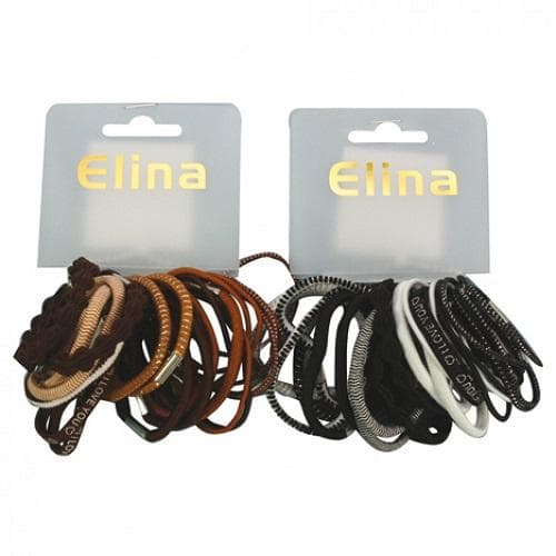 Hårsnoddar - Elina, 24-Pack (Brun)