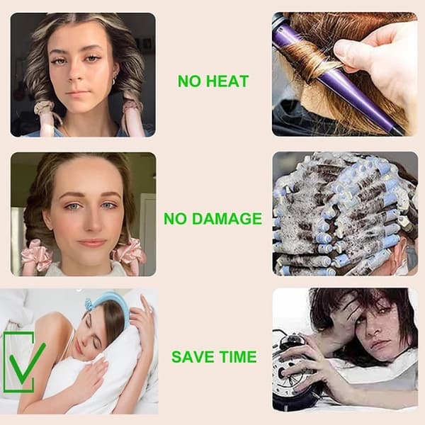 Hårstylingverktyg / Värmefri Hårlockare / Heatless Curls - Lila