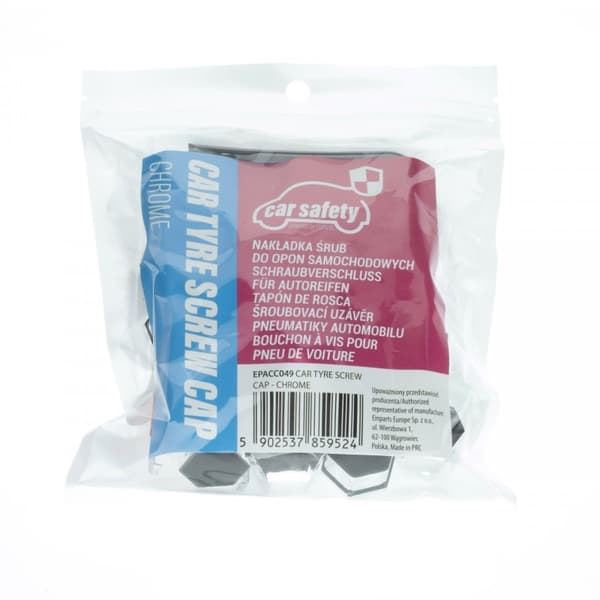EINPARTS silver Hjulmutterkåpa / Hjulbultskåpa 20-pack + monteringsverktyg 19mm