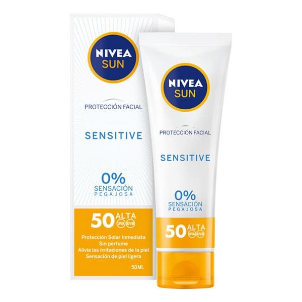 Ansiktssolkräm Sensitive Nivea (50 ml) (Unisex) (50 ml)