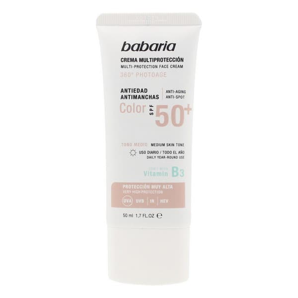 Antibrunflekk Solkrem Multi-Protection Color Babaria Solar Multiproteccion SPF 50+ 50 ml