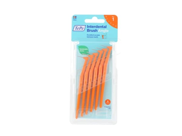 TePe Angle Interdental Brushes 1 Orange (0,45 mm) 6 pcs