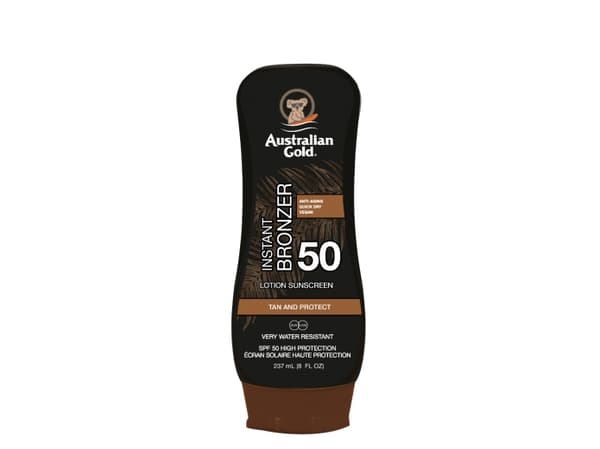 Australian Gold Tan & Protect Instant Bronzer Zonnebrand Lotion SPF50 237 ML