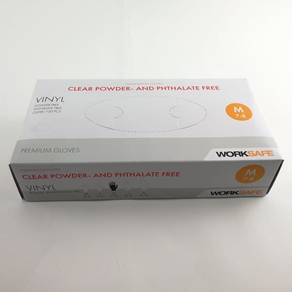100st/fp, Handskar, Skyddshandskar, Engångshandskar, Vinyl Worksafe M