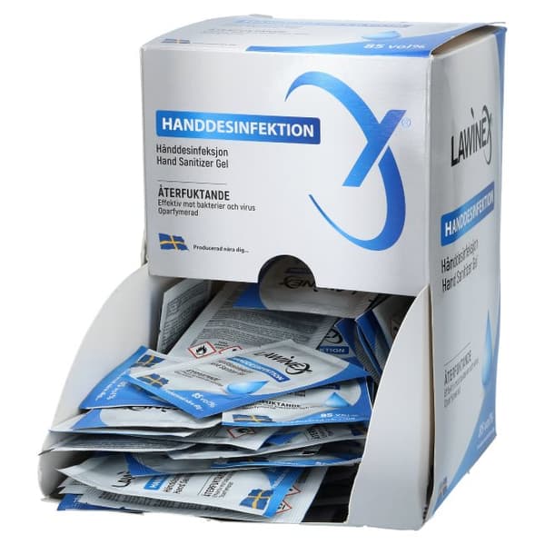 Lawinex Handdesinfektion gelpåse 150st 4ml 85%