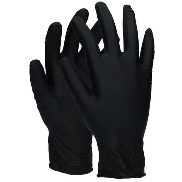 Bakterieskydd Nitrilhandskar, Svart, 100-pack Large