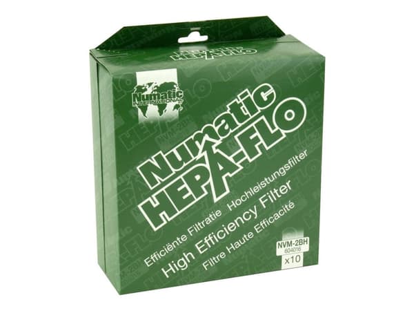 Numatic Sac HEPA-flo 15L, Tynnyri-imuri, Pölypussi, Vihreä, Valkoinen, Polypropeeni (PP), 15 L, Numatic JVP180 James, CVC370 Charles
