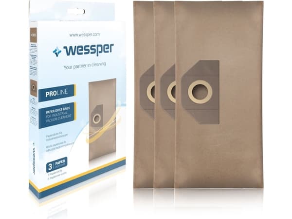 Wessper box dammsugarpåsar för Karcher MV3 WD3 200 6.959-130.0 WD 3.200 - papper 5 stycken