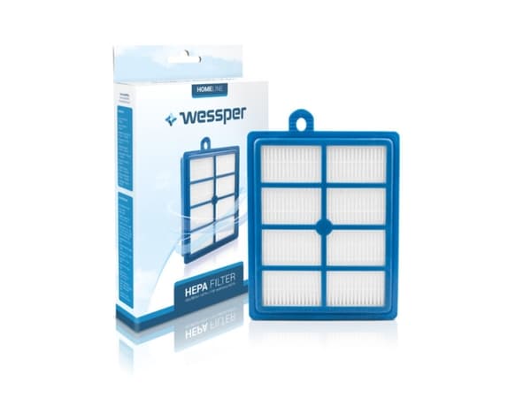 Wessper WES2003, Cylinderdammsugare, Filter, Blå, Vit, H13, 27-EL-130, FR-6558, FR-7111, FSEL01, 9002564053, 9001951202, 1130032012, EFH13W, H13, IZ-