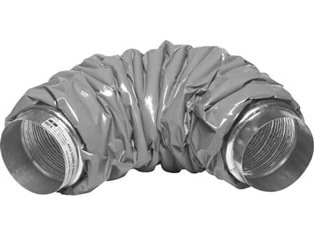 LINDAB Fleksibel lyddæmper SLF25160600, Ø160 mm, længde 600 mm med 25 mm isolering og muffemål. Komprimeret længde 250 mm.