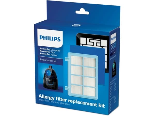 Philips FC8010/02 Lisätarvikepakkaus, Rikkaimuri, Suodatin, Valkoinen, Philips, PowerPro Active: FC9549–FC9553, FC9555, FC9556, FC9573, FC9576, FC958
