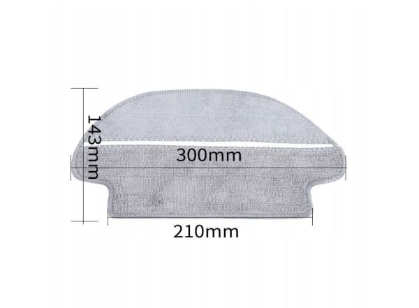 Xiaomi SKV4123TY - Våtmoppingskudde - till robotdammsugare - grå (paket om 2) - för Xiaomi Mi Robot Vacuum-Mop P