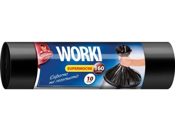 Anna Zaradna AZ Super-strong garbage bags LDPE 160L 10pcs. BLACK - purchases for companies (AZ1-WNS-1989)