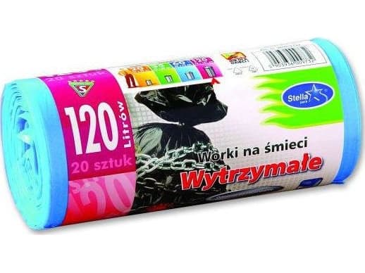 Stella Pack STELLA PACK Heavy duty rubbish bags blue 120l, 20 items per roll