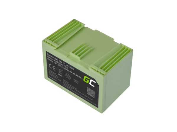 Green Cell PT259, Robotstøvsuger, Batteri, Grønn, Nikkelmetallhydrid (NiMH), 3400 mAh, 14,4 V