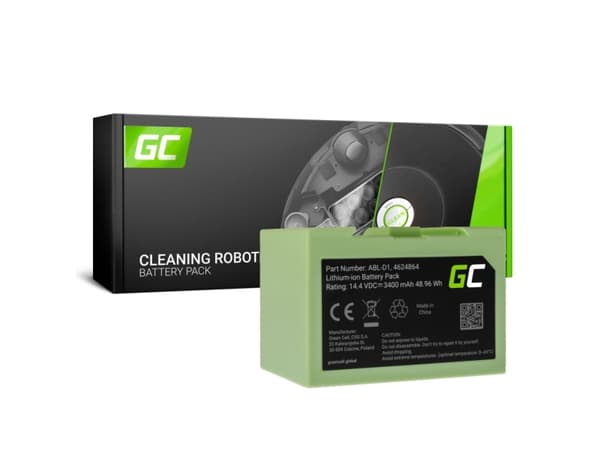 Green Cell PT259, Robotstøvsuger, Batteri, Grønn, Nikkelmetallhydrid (NiMH), 3400 mAh, 14,4 V