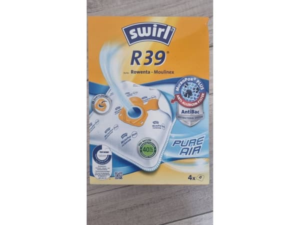 Swirl R 39 MicroPor Plus, Cylinderdammsugare, Dammpåse, Vit, Rowenta, RO 3900... 3999 Compact Power RO 6300... 6399 Silence Force Compact RO 6400...