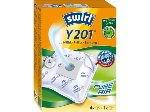 Swirl Y201 Dammsugarpåsar - 4-pack