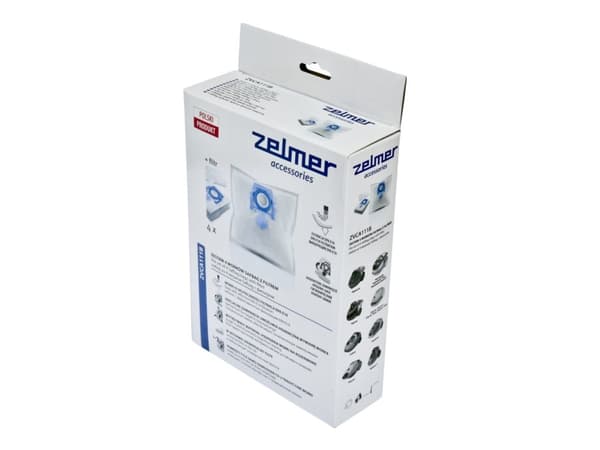 Zelmer ZVCA111B, Dammpåse, Blå, Vit, EPA E10, 300 mm, 5 mm, 300 mm