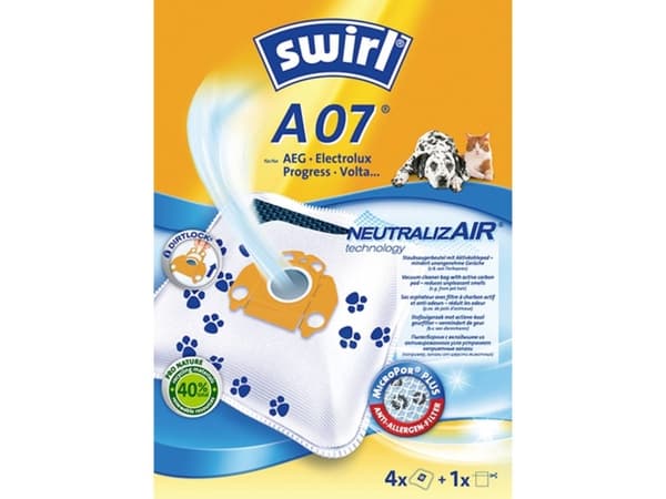 Swirl A 07 NeutralizAir, Støv pose, Sylindervakuum, 4 stykker
