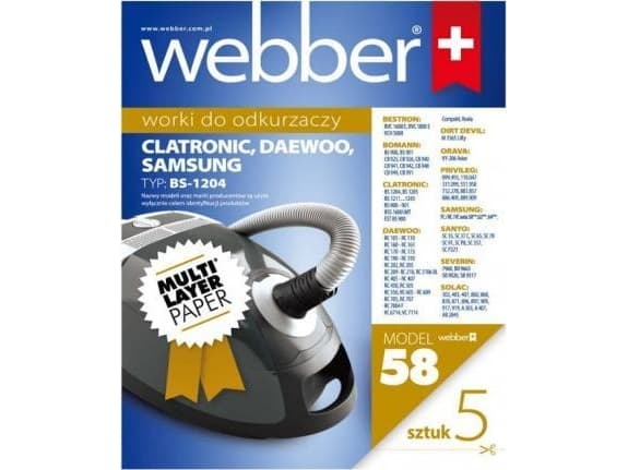 Webber vacuum cleaner bag WEBBER BAGS FOR SAMSUNGA VP5915,5813 VP5915,5813